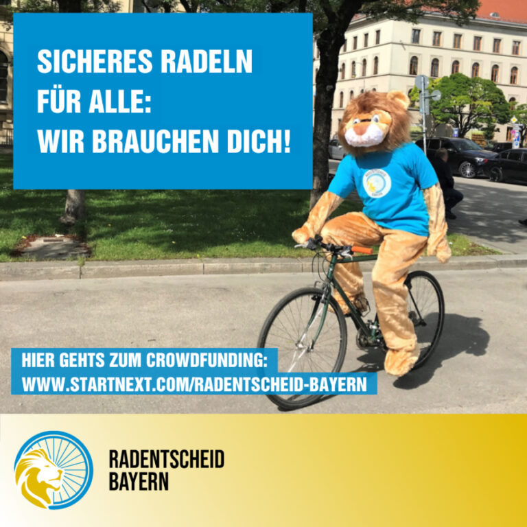 Crowdfunding-Kampagne für den Radentscheid Bayern